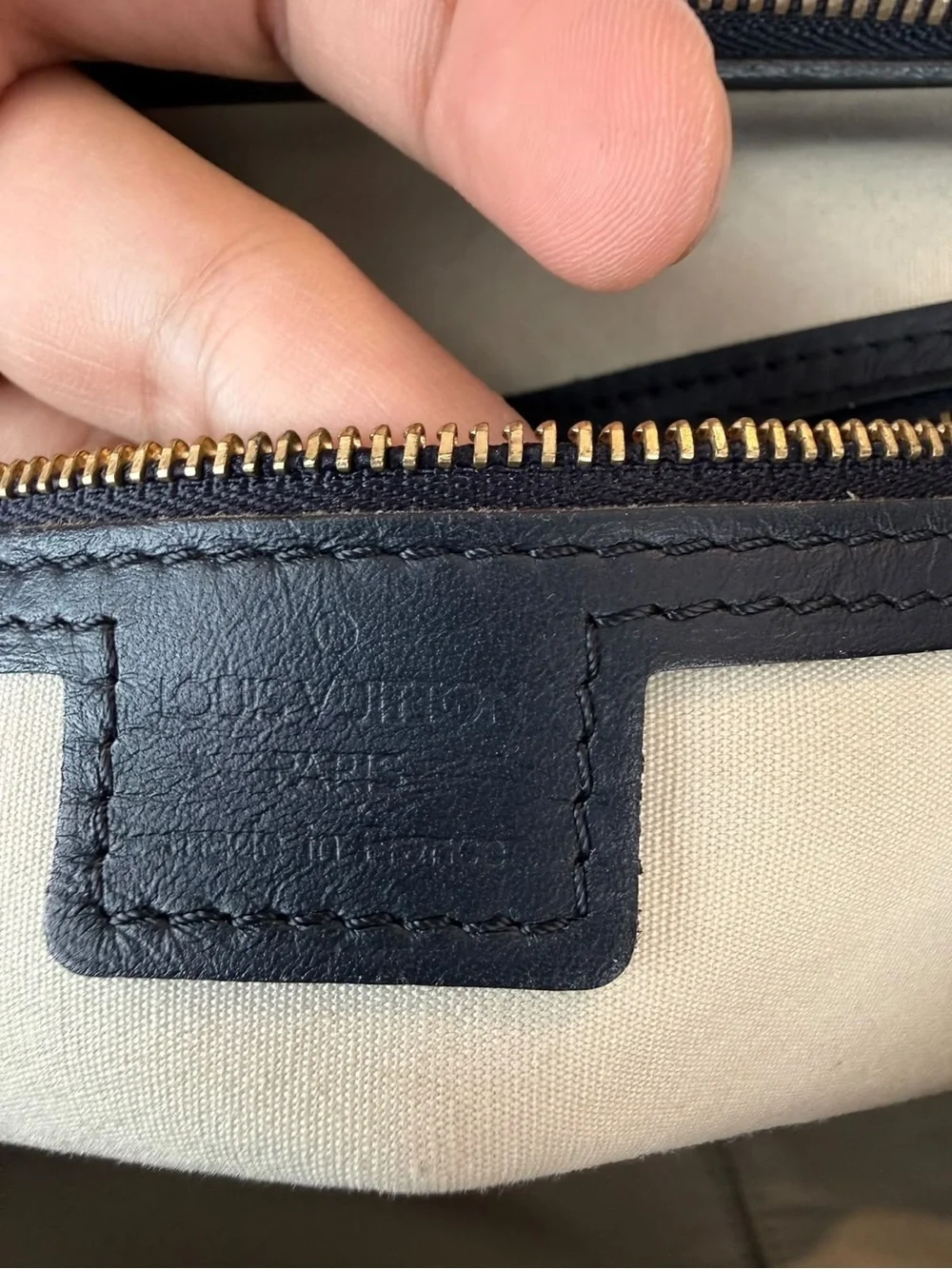 Louis Vuitton Josephine Mini lin Monogram Canvas Satchel in Beige and Black